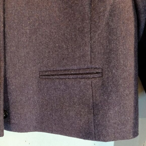 Vintage Pendleton Purple Wool Cropped Boxy Blazer 2 Piece Pant Suit Sz 8 - Picture 8 of 12